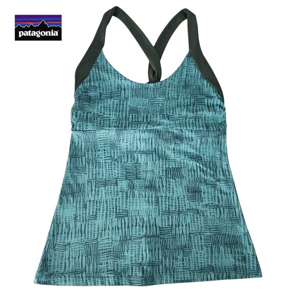PATAGONIA Women's Printed Built-In Bra Tank Top small - Picture 1 of 11